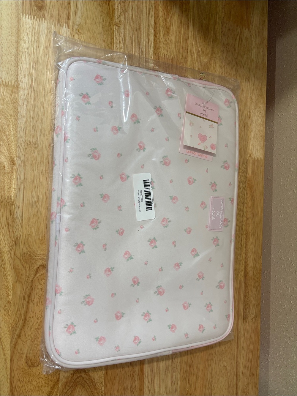 LoveShackFancy Pink Floral Laptop Sleeve